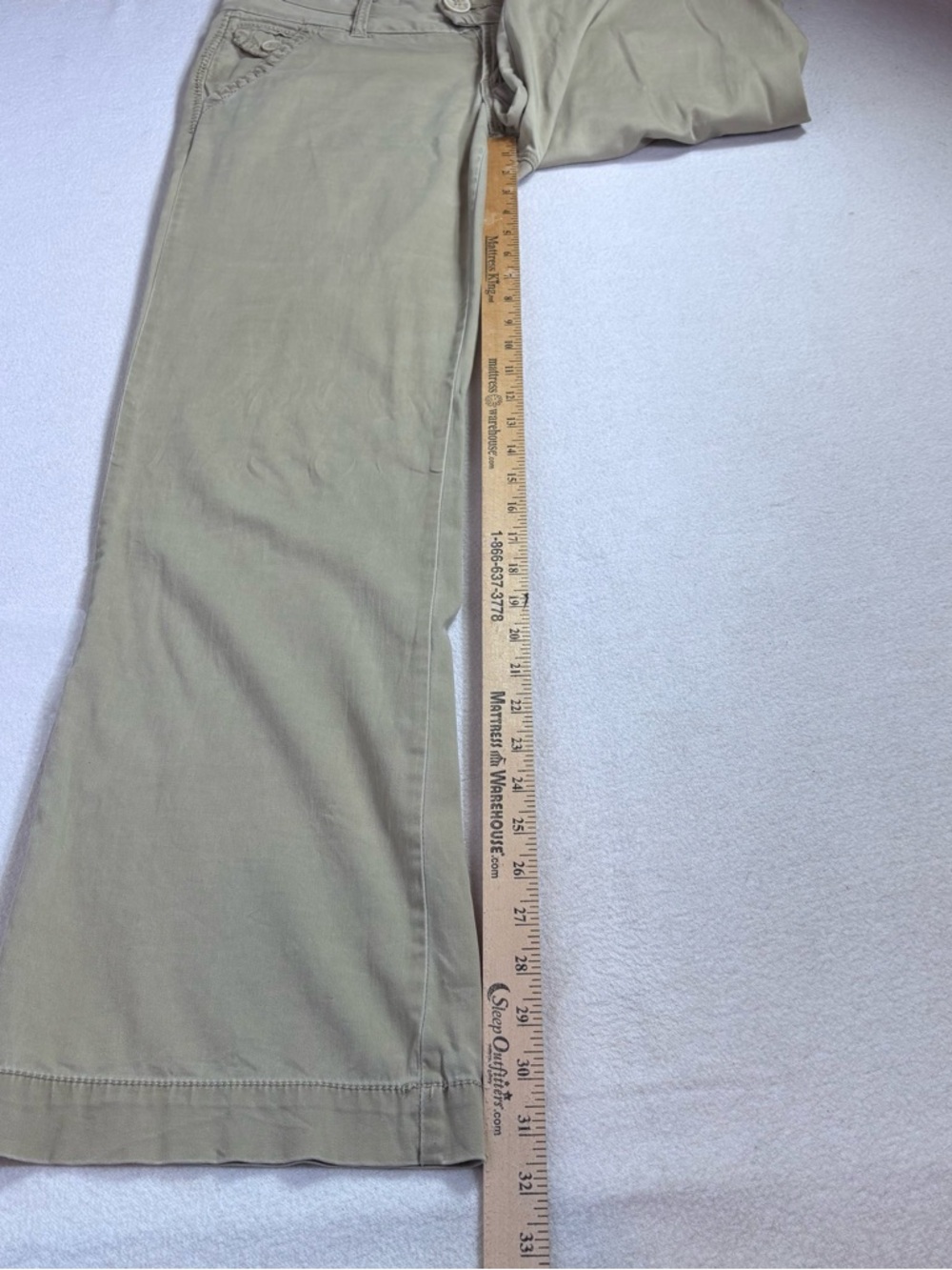 BKE Serena Curvy Fit Khaki Wide Leg Pants 31 Mid Rise Y2K Utility Casual Stretch - Picture 11 of 14